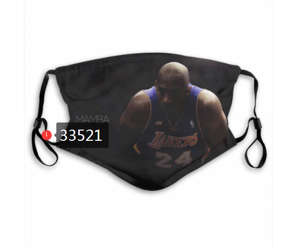 2021 NBA Los Angeles Lakers #24 kobe bryant 33521 Dust mask with filter